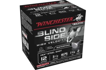 Opplanet winchester blind side 12 gauge 1 3 8 oz 3 5in centerfire shotgun ammo 25 rounds sbs12lhv2 main.jpg
