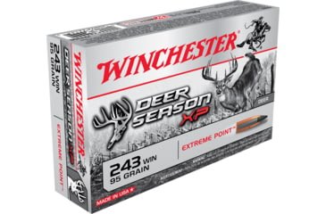 Opplanet winchester deer season xp 243 winchester 95 grain extreme point polymer tip centerfire rifle ammo 20 rounds x243ds main.jpg