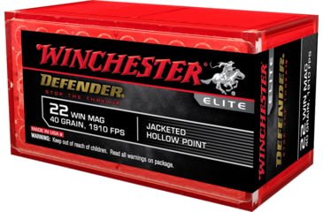 Opplanet winchester defender 22 winchester magnum rimfire 40 grain jacketed hollow point rimfire ammo 50 rounds s22mpdx1 main.jpg