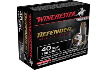 Opplanet winchester defender handgun 40 s w 165 grain bonded jacketed hollow point centerfire pistol ammo 20 rounds s40swpdb main.jpg