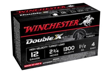 Opplanet winchester double x shotgun shot 12 gauge 2 75 in length 1 1 2 oz 4 size 1300 ft s 10 rounds sth124.jpg