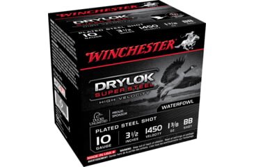 Opplanet winchester drylok 10 gauge 1 3 8 oz 3 5in centerfire shotgun ammo 25 rounds ssh10bb main.jpg