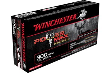 Opplanet winchester power max bonded 300 winchester short magnum 180 grain bonded rapid expansion protected hollow point centerfire rifle ammo 20 rounds x300wsmbp main.jpg