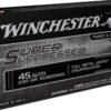Opplanet winchester super suppressed 45 acp 230 grain full metal jacket centerfire pistol ammo 50 rounds sup45 main.jpg