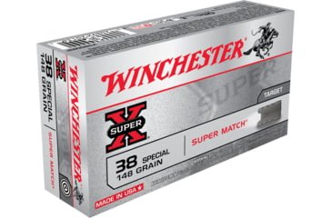 Opplanet winchester super x handgun 38 special 148 grain lead wadcutter brass cased centerfire pistol ammo 50 rounds x38smrp main.jpg