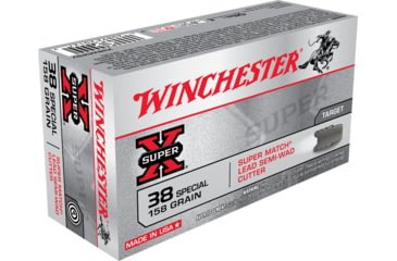 Opplanet winchester super x handgun 38 special 158 grain lead semi wadcutter centerfire pistol ammo 50 rounds x38wcpsv main.jpg