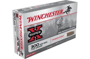 Opplanet winchester super x rifle 300 winchester magnum 150 grain power point brass cased centerfire rifle ammo 20 rounds x30wm1 main.jpg
