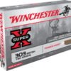 Opplanet winchester super x rifle 303 british 180 grain power point brass cased centerfire rifle ammo 20 rounds x303b1 main.jpg