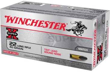 Opplanet winchester super x rimfire 22 long rifle 40 grain t22 lead round nose rimfire ammo 50 rounds xt22lr main.jpg
