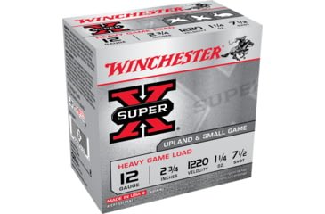 Opplanet winchester super x shotshell 12 gauge 1 1 4 oz 2 75in centerfire shotgun ammo 25 rounds xu12sp7 main.jpg