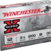 Opplanet winchester super x shotshell 12 gauge 18 pellets 3 5in centerfire shotgun buckshot ammo 5 rounds xb12l00 main.jpg