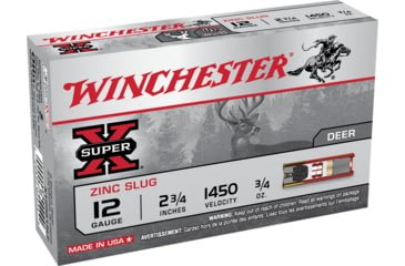 Opplanet winchester super x shotshell 12 gauge 3 4 oz 2 75in centerfire shotgun slug ammo 5 rounds x12rs15lf main.jpg