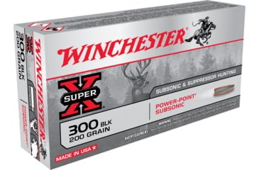 Opplanet winchester super x subsonic expanding 300 aac blackout 200 grain copper plated hollow point centerfire rifle ammo 20 rounds x300blkx main.jpg