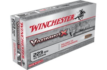 Opplanet winchester varmint x rifle 223 remington 55 grain rapid expansion polymer tip centerfire rifle ammo 20 rounds x223p main.jpg